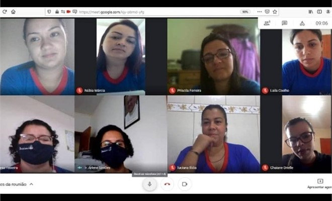 Nossa reuni�o pedag�gica quinzenal on-line