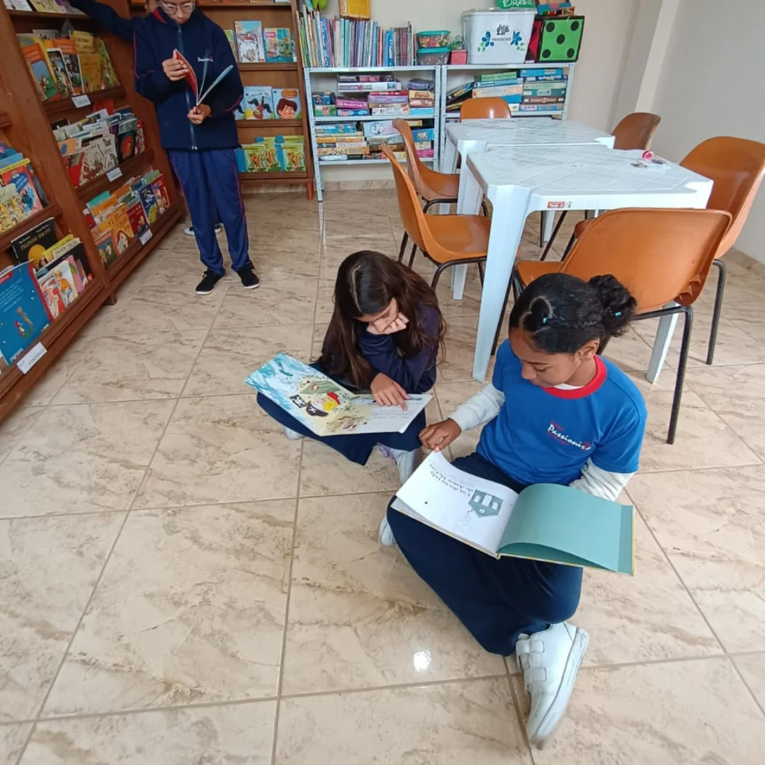 A leitura  um brinquedo feito de letras Colgio Passionista Santa Luzia
