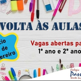 Volta às aulas - Colégio Passionista Santa Luzia Volta às aulas - Colégio Passionista Santa Luzia